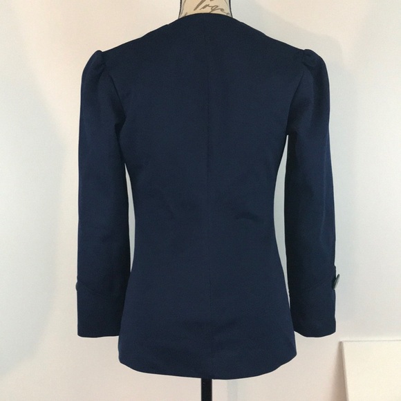 Vintage Sears JR .Baguar Navy Blue Blazer Jacket Size 9 - Picture 4 of 7